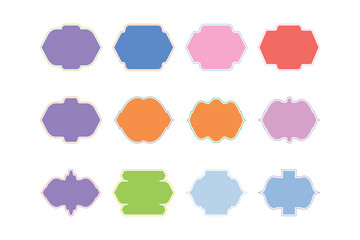 Islamic Frame Design Glyph with outline- SET 12