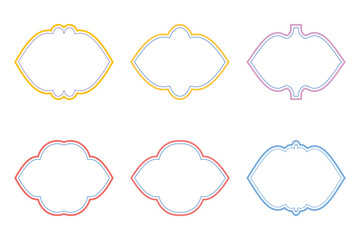 Islamic Frame Design double lines- SET 6