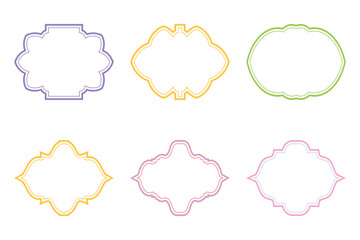 Islamic Frame Design double lines- SET 6