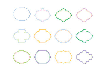 Islamic Frame Design double lines- SET 12