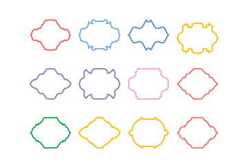 Islamic Frame Design Bold Line- SET 12