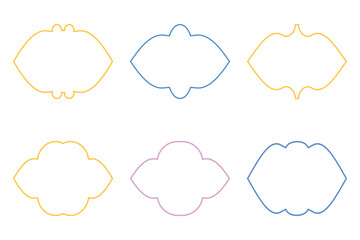 Islamic Frame Design Thin Line- SET 6