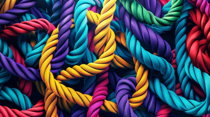 colorful rope background - obrazy, fototapety, plakaty
