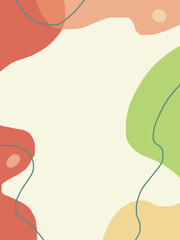 Modern and stylish poster templates with organic abstract shapes