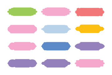 Obraz premium Islamic Label and Name Frame Glyph- SET 12