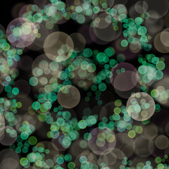Abstract bokeh light with low light background illustration.