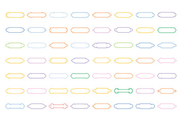 Islamic Label and Name Frame Bold Line- SET 50