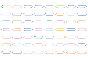 Islamic Label and Name Frame Bold Line- SET 50