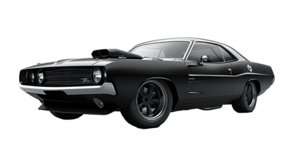 Modern fast sports car. Supercar style isolated on transparent background