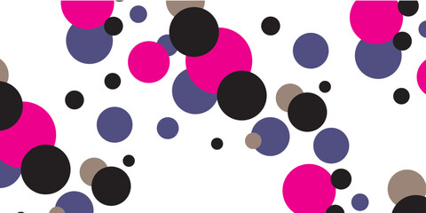 Dark Pink vector red pattern of geometric circles, shapes. Colorful mosaic banner. Geometric background with colored disks.