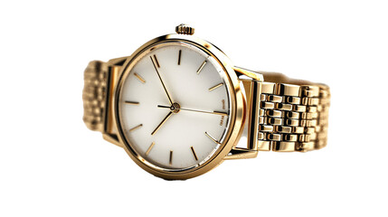 An elegant men's chain wristwatch, featuring timeless sophistication and precision, its finely crafted chain and exquisite dial shining against a pristine white backdrop