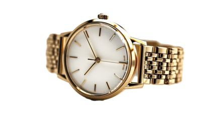 An elegant men's chain wristwatch, featuring timeless sophistication and precision, its finely crafted chain and exquisite dial shining against a pristine white backdrop