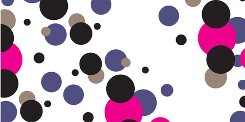 Dark Pink vector red pattern of geometric circles, shapes. Colorful mosaic banner. Geometric background with colored disks.