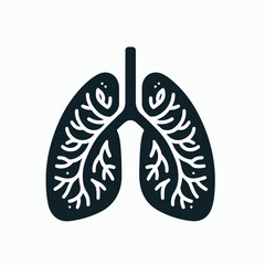 Lungs Vector Icon Design Template