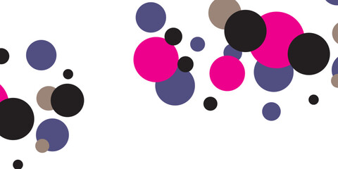 Dark Pink vector red pattern of geometric circles, shapes. Colorful mosaic banner. Geometric background with colored disks.