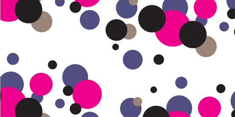 Dark Pink vector red pattern of geometric circles, shapes. Colorful mosaic banner. Geometric background with colored disks.
