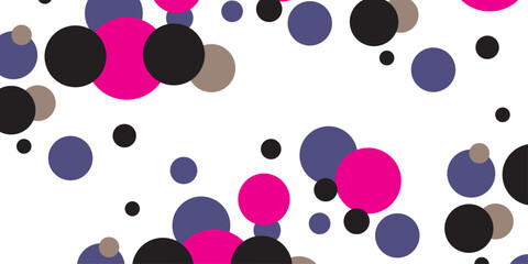 Dark Pink vector red pattern of geometric circles, shapes. Colorful mosaic banner. Geometric background with colored disks.