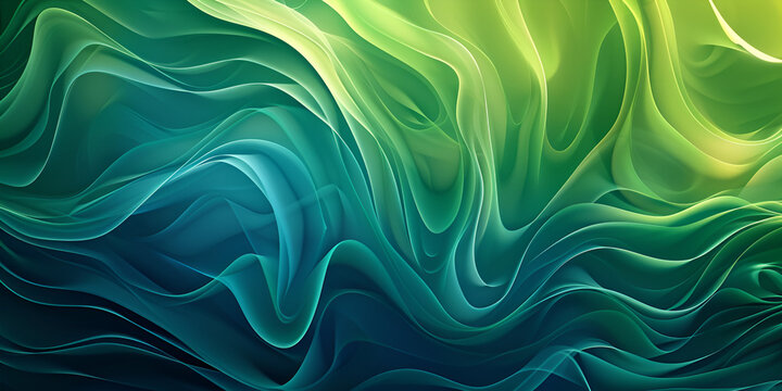 Abstract colorful neon green colors and gradients waves texture background panorama banner for web design backdrop wallpaper. generative ai