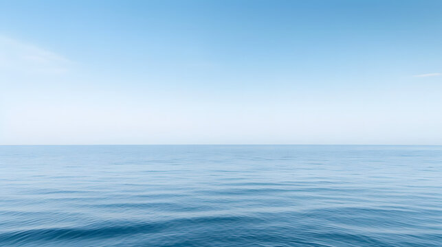 Minimalist Ocean Horizon. Generated AI