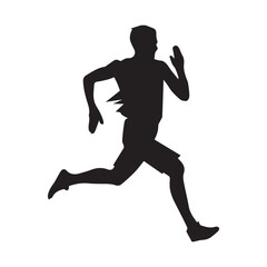 Fototapeta na wymiar image of a person racing, icon illustration