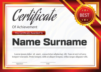 certificate new vector illustrator design editable and background 