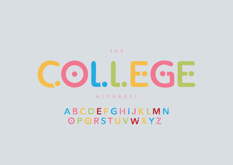 Future font creative modern alphabet fonts. Typography colorful bold witn color dot regular. vector illustrator