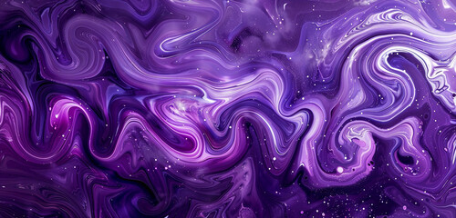 Fluid lavender curves, energetically intertwining.