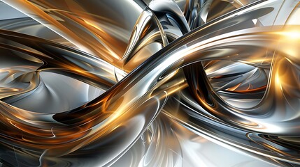 Smooth curves and flowing lines in an abstract design embodying the elegance and dynamic movement of modern art. Generative Ai