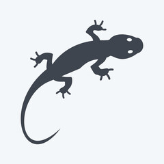 Obraz na płótnie Canvas Pet Lizard Icon in trendy glyph style isolated on soft blue background