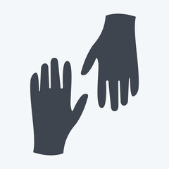 Icon Gloves. suitable for Spring symbol. glyph style. simple design editable. design template vector. simple symbol illustration