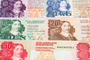 Old South African rand a business background
