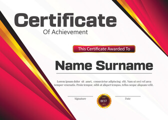 certificate design in background design 