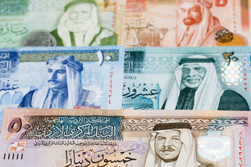 Jordanian dinar a business background - obrazy, fototapety, plakaty