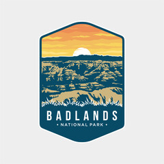 Badlands Park Emblem patch logo illustration