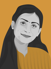 Women's Portrait vector illustration 