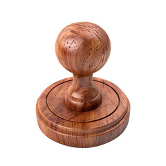 3D Rabar wooden stamp icon, isolated on transparent background Remove png, Clipping Path, pen tool