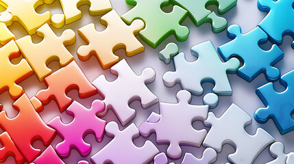 jigsaw concept of cooperation and success in life and business