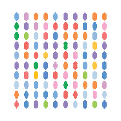 Islamic Vertical Frame Design Glyph - SET 100