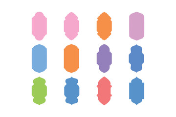 Islamic Vertical Frame Design Glyph - SET 12