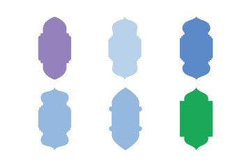 Islamic Vertical Frame Design Glyph - SET 6