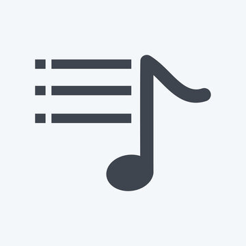 Icon Music Options. suitable for music symbol. glyph style. simple design editable. design template vector. simple symbol illustration