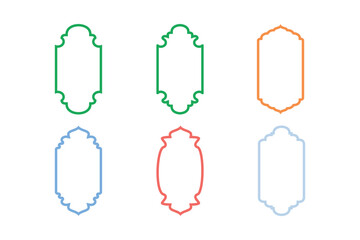 Islamic Vertical Frame Design Bold Line- SET 6