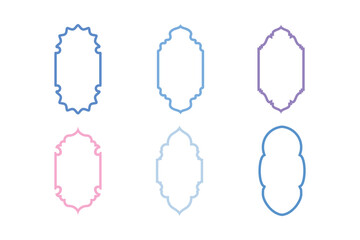 Islamic Vertical Frame Design Bold Line- SET 6