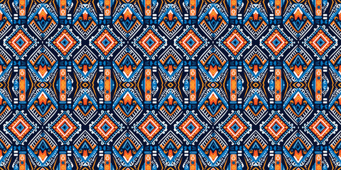 Abstract seamless pattern, seamless wallpaper, seamless background designed for use for interior, wallpaper, fabric, curtain, carpet, clothing, Batik, satin, background, illustration, Embroidery style