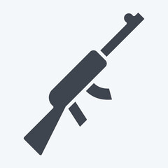 Icon Rifle Gun. related to Military And Army symbol. glyph style. simple design illustration