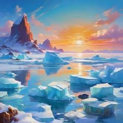 Foto op Canvas iceberg in polar regions © AiDistrict