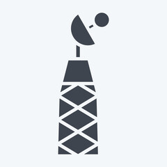 Icon Signal Tower. related to Military And Army symbol. glyph style. simple design illustration