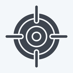 Icon Target. related to Military And Army symbol. glyph style. simple design illustration
