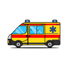 illustration of an ambulance car icon