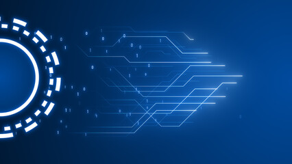 Futuristic AI Digital Technology Circuit Background